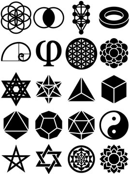 Sacred Geometry Symbols and Esoteric Shapes Collection