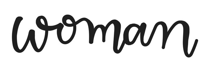 Woman png word sticker typography, transparent background © Rawpixel.com
