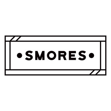 Black and white smores label stroke