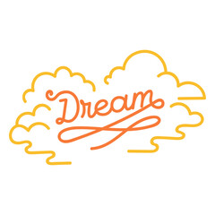 Obraz premium Dream quote stroke element