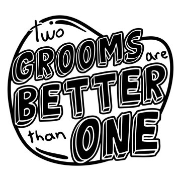 Grooms pride quote filled stroke