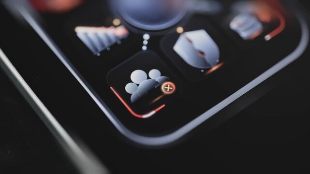 Mobile control highlights a team account management button