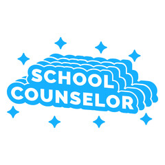 Fototapeta premium School counselor cut out badge
