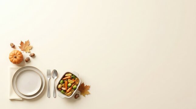 A beautifully set table captures the essence of a canadian thanksgiving celebration showcasing traditional foods and warm autumnal colors in a 3d rendering