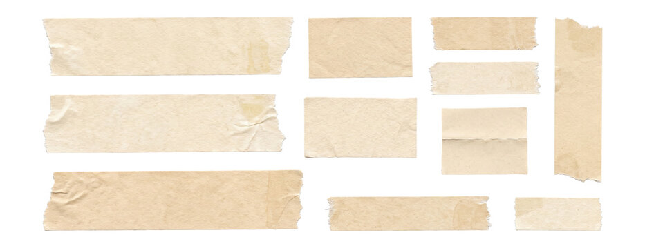 Blank Torn Tape Labels for Scrapbook Notes and Captions