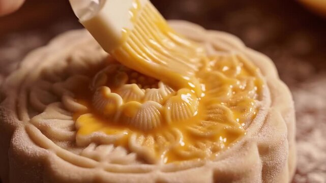 Mouthwatering Close Up of Melting Cheese on Warm Savory Bread