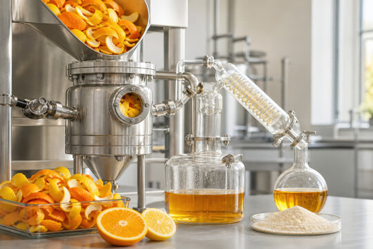 Citrus Peel Biorefinery Recovering Valuable Ingredients from Orange Waste
