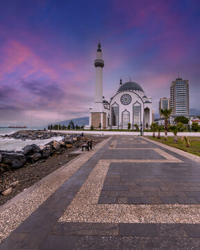 Nihal Atakas Mosque view in Iskenderun Town of Turkey