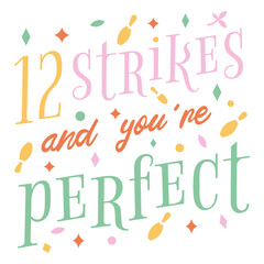 Fototapeta premium Bowling retro quote strikes