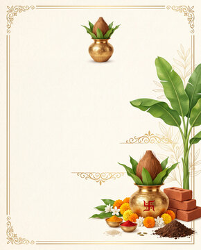 Invitation of Bhoomi Pooja, House Warming 