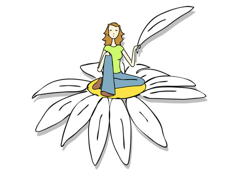Ni&ntilde;a y margarita
