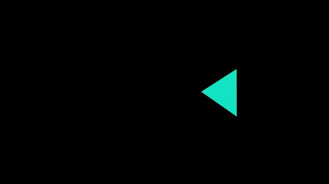 arrow icon swipe left animation black background. left Directional Arrow Loop Animation. Animated arrows for the overlay video layer. Animation of 4k video.