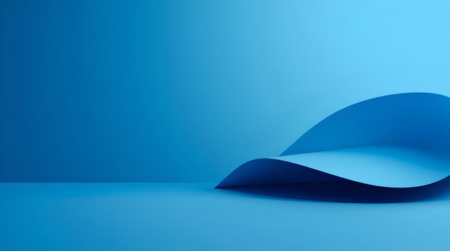 Futuristic abstract Blue gradient background with smooth light transitions