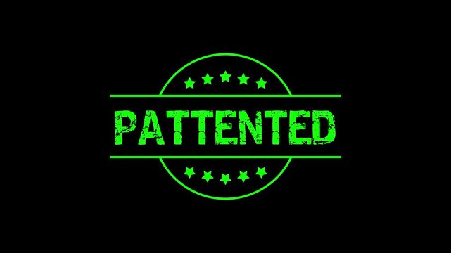 Pattented stamp design. Rubber stamp impression animation texture effect 4k video. Myth grunge stamp Animation with textured effect. Free and premium. Best quality rubber label stamp design.