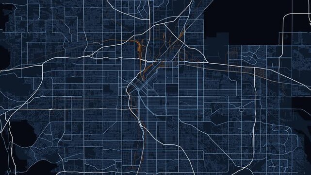 Denver Metro Colorado Street Map 4K Motion Background Midnight Navy Grid