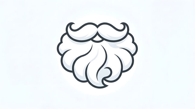 Minimalist mustache icon design