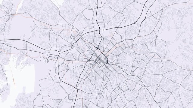 Charlotte Metro North Carolina Street Map 4K Motion Background Minimalist Slate Grid
