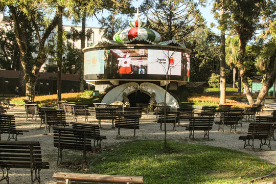 Coreto Digital, an open-air cultural platform located in Passeio P&uacute;blico park, in the city center of Curitiba, Paran&aacute;, Brazil.