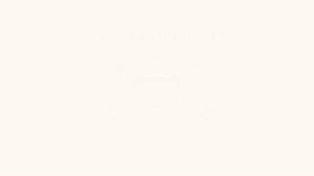 Minimalist Cooking Recipe Reveal Motion Graphics