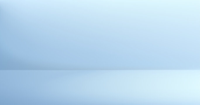 Blue 3D studio background  gradient for product display. Vector illustration bg featuring elegant abstract design and soft lighting effects on clean minimal surface