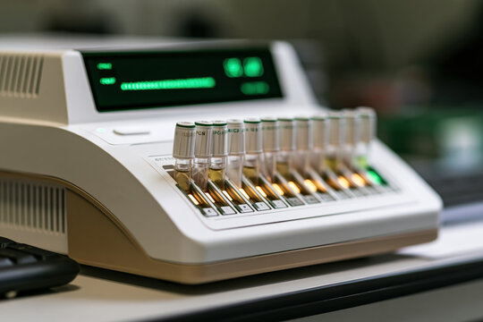 Thermal cycler operates for DNA amplification in laboratory setting