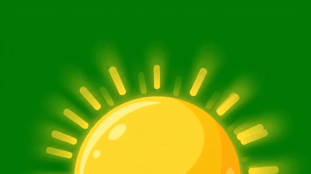 Golden Sun Rising Animation - Generative AI 4K Stock Footage