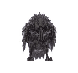 Obraz premium Halloween black raven isolated on white background