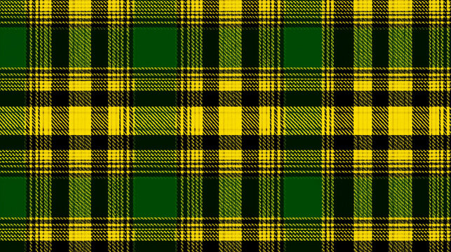 Yellow and Green Tartan Plaid Seamless Pattern Background