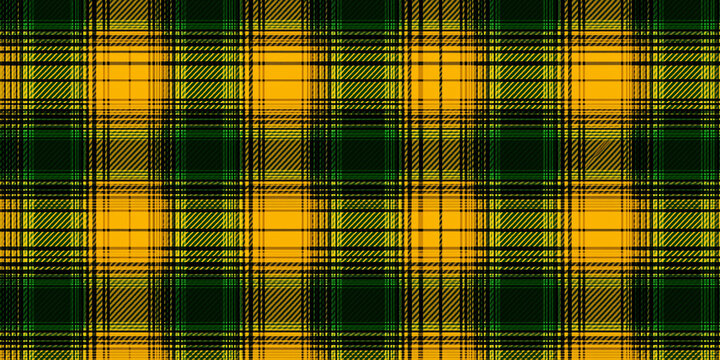 Yellow and Green Tartan Plaid Seamless Pattern Background