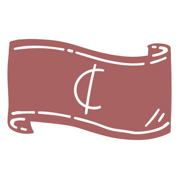 Simple cedi bill money business icon