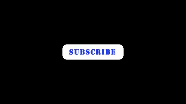 Modern subscribe button with clean blue text on dark background