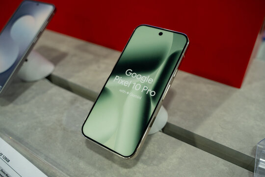 Close up of Google Pixel 10 Pro smartphone display. Toronto, Canada - August 5, 2026.