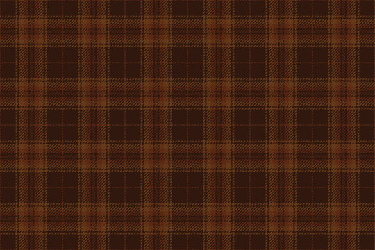 Seamless autumn fall plaid pattern in dark brown and chocolate for office upholstery