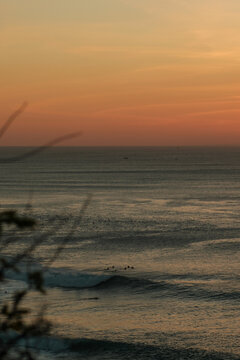 sunset on the beach