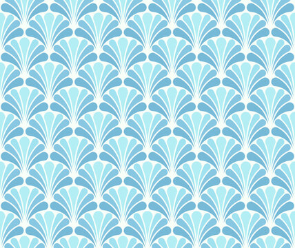 Cute seamless art deco pattern. Modern abstract vector background. Geometric floral texture.