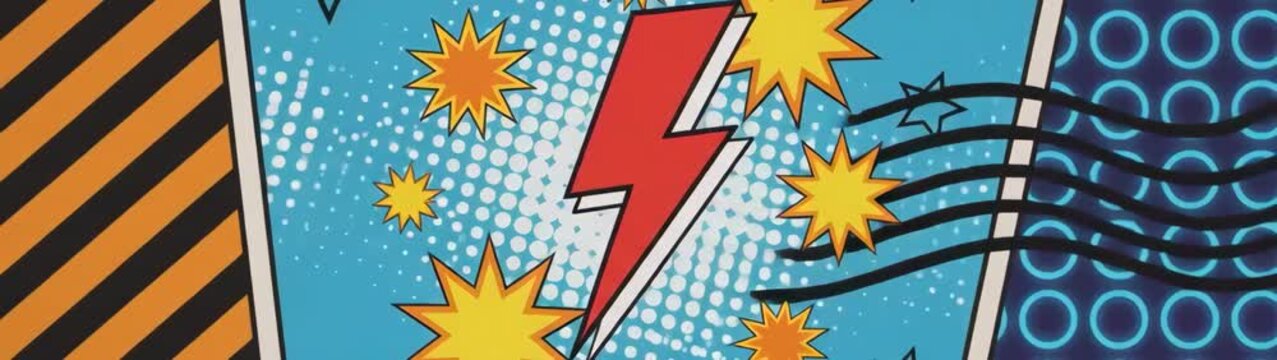 Pop art comic book background with halftone patterns and explosion burst retro style graphic design element for creative storytelling and vibrant visual communication.