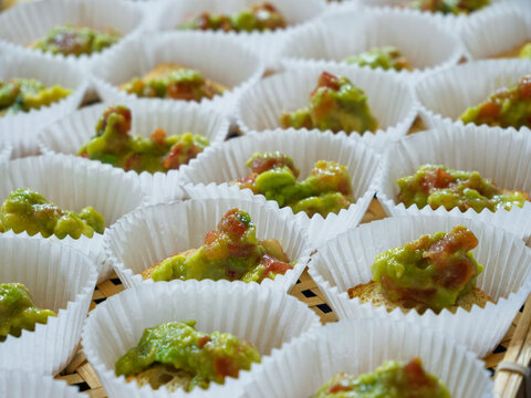 Delicious Guacamole Bites Served in Mini Cups