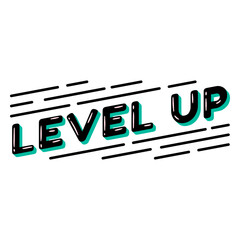 Obraz premium Level up glossy quote