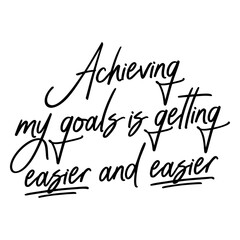Obraz premium Goals black lettering quote