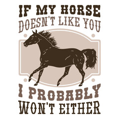 Obraz premium Horse cowboy wild west quote badge