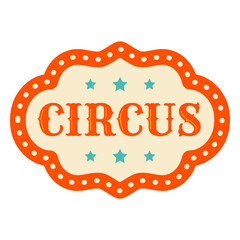 Obraz premium Circus carnival show quote badge