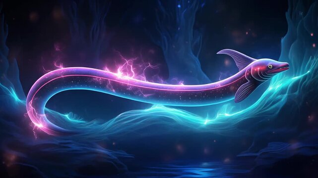 Magical Ethereal Serpent Dragon Creature in Cosmic Nebula