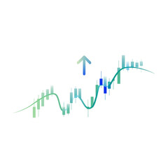 Obraz premium business graph on a white