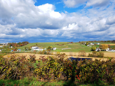 Rural Landscape in Autumn, Holmes County, Ohio