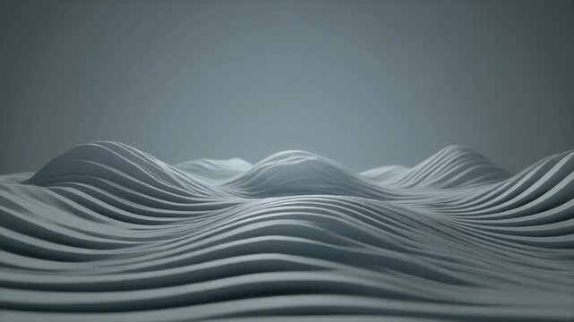 Abstract 3D Grey Wave Layers Modern Minimalist Background Design