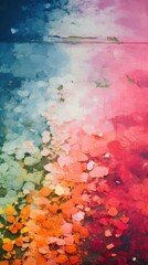 Naklejka premium Photography of a flower field painting nature art.