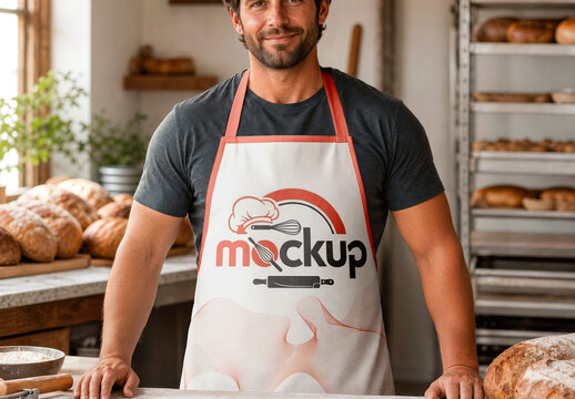 Apron Bakery Kitchen Mockup