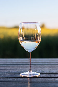 Wein vor Rapsfeld