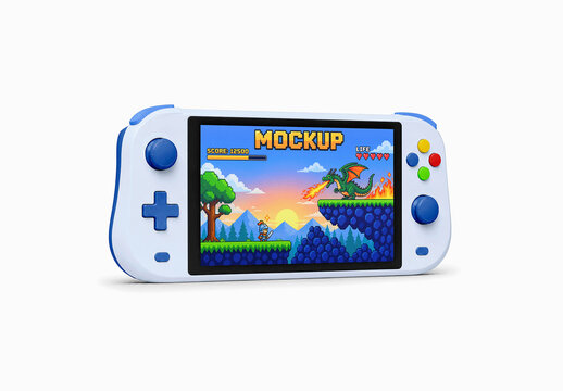 Handheld Gaming Console Mockup