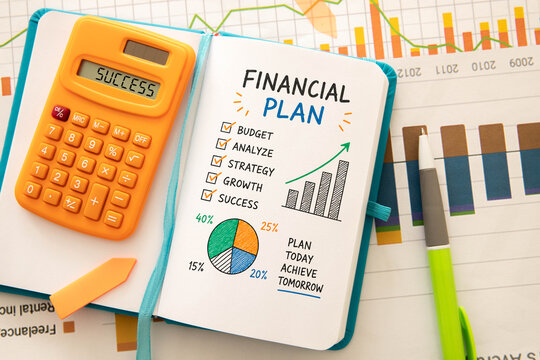 Financial Planning Strategy with Calculator, Budget Checklist and Growth Charts.